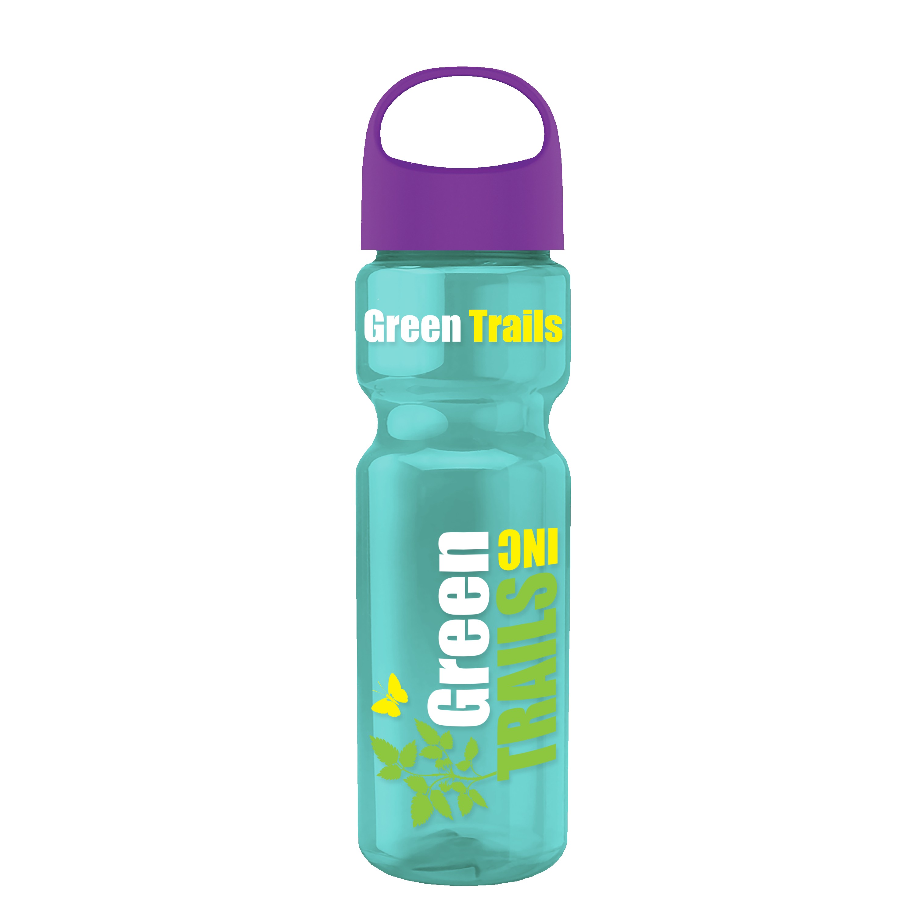 Garyline® Champ Recycled Bottle with Oval Crest Lid - 28 oz. 2