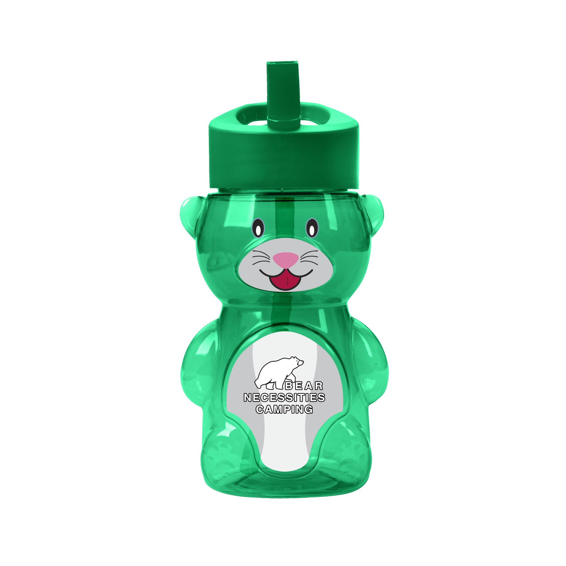 Garyline® Cubbie RPET Bottle with Flip-Straw Lid - 20 oz. 2