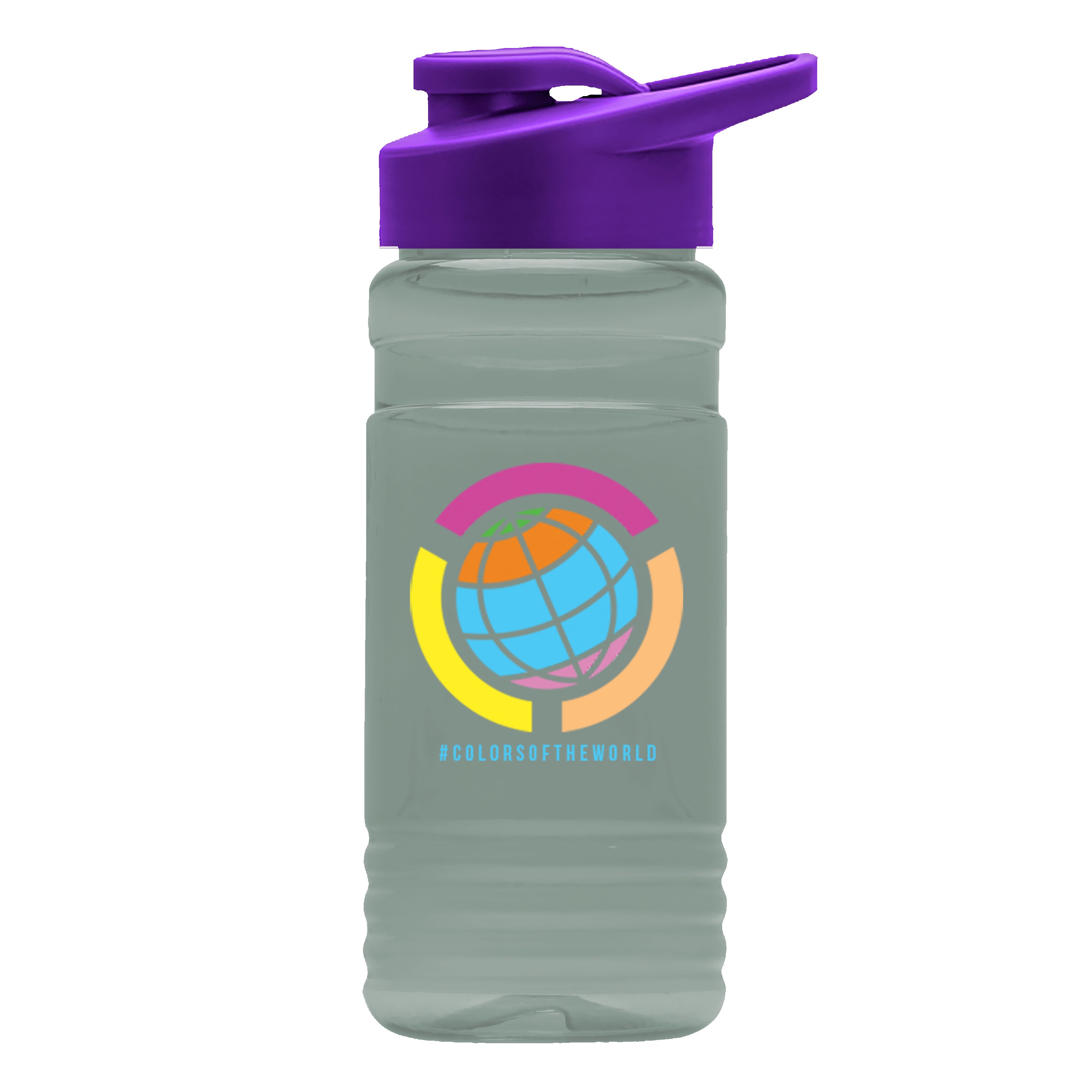Garyline® RPET Bottle with Drink-Thru Lid - 20 oz. 2