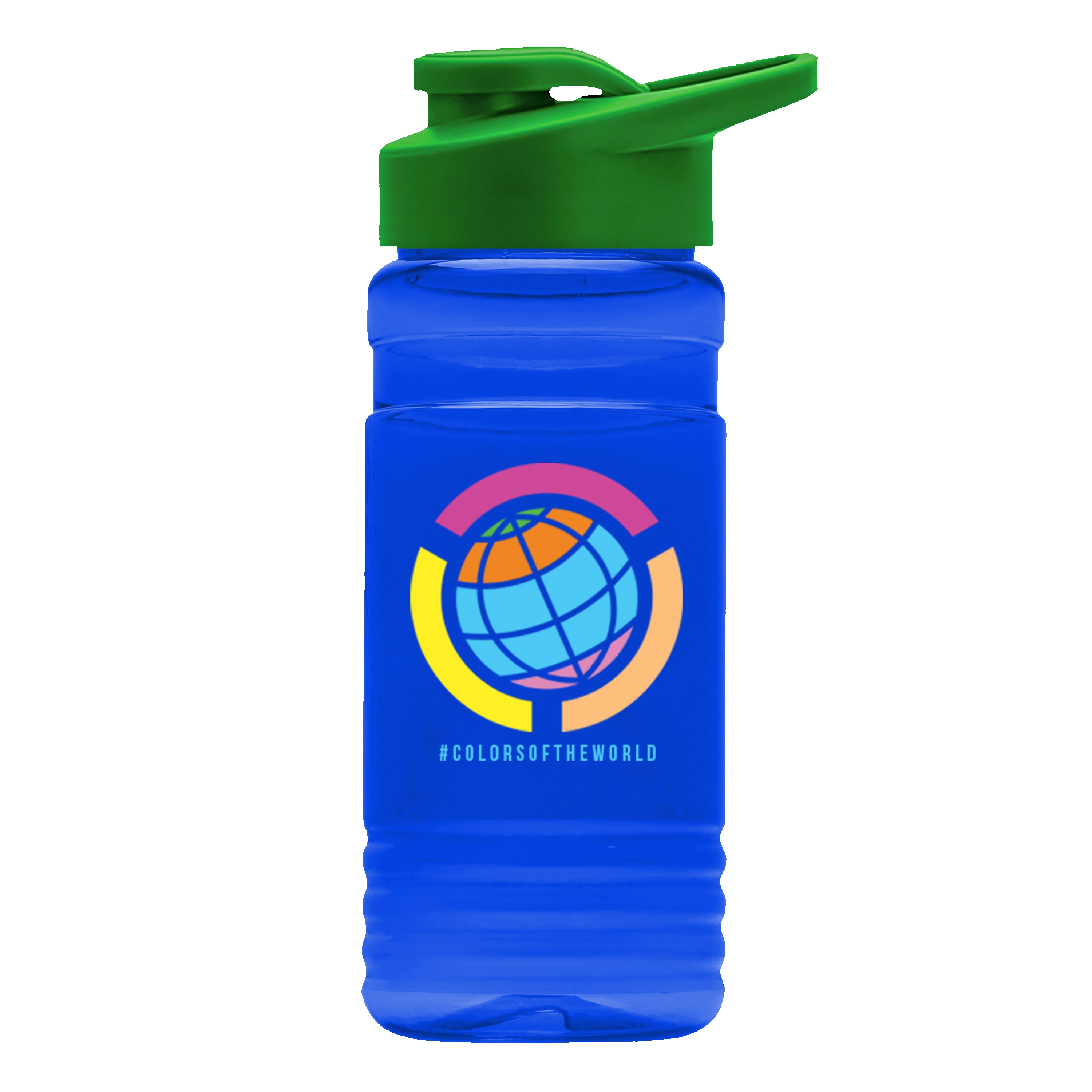 Garyline® RPET Bottle with Drink-Thru Lid - 20 oz. 2