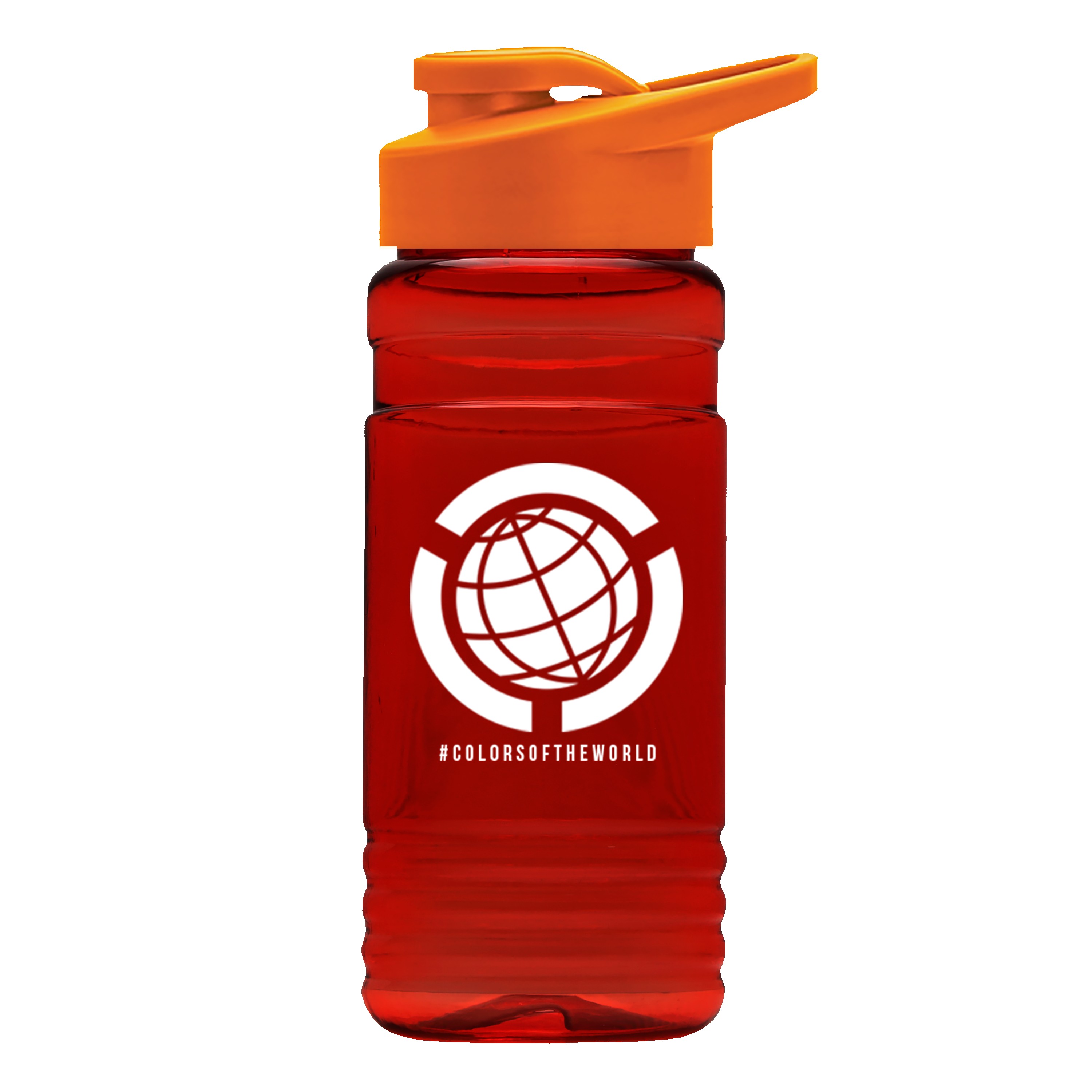 Garyline® RPET Bottle with Drink-Thru Lid - 20 oz. 2