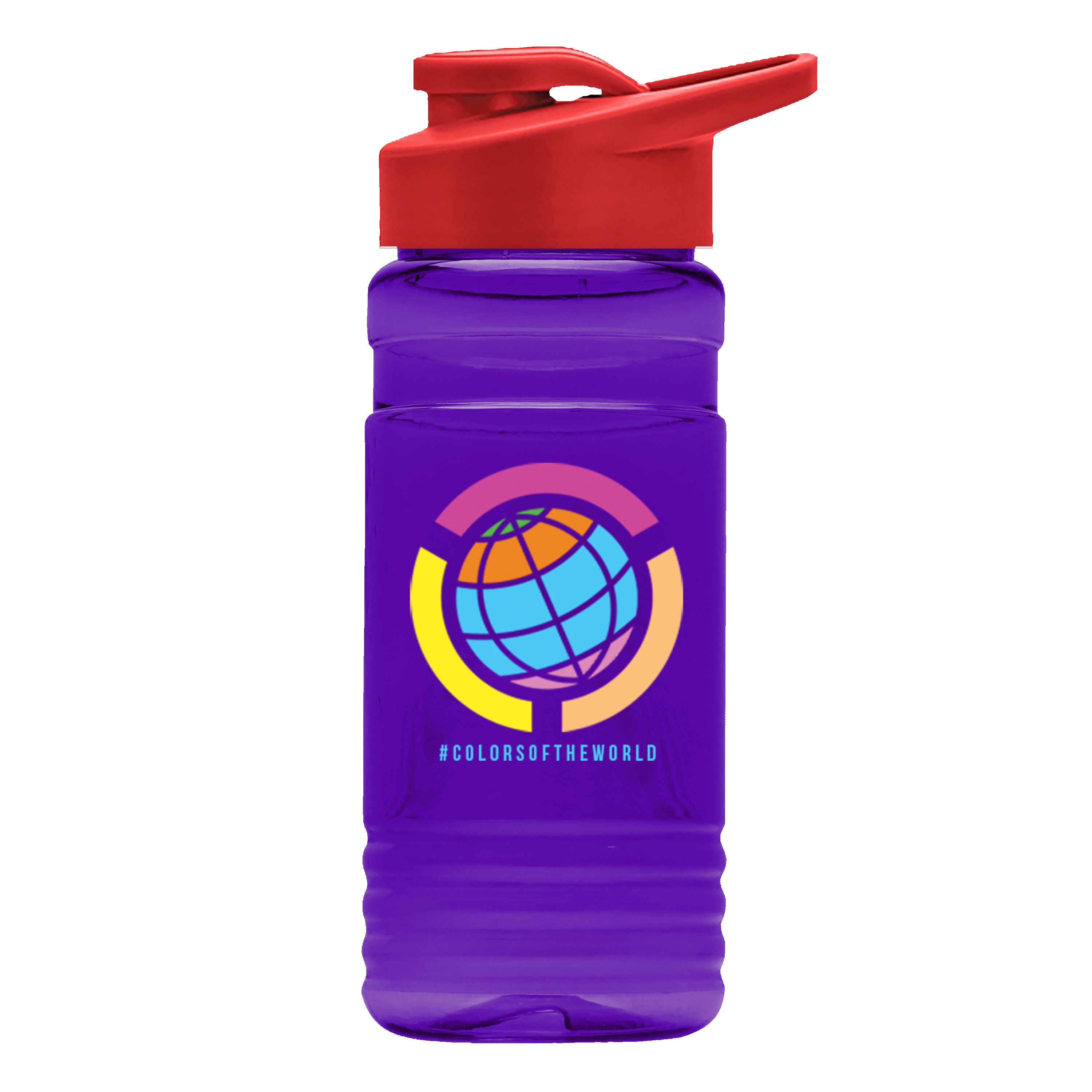 Garyline® RPET Bottle with Drink-Thru Lid - 20 oz. 2