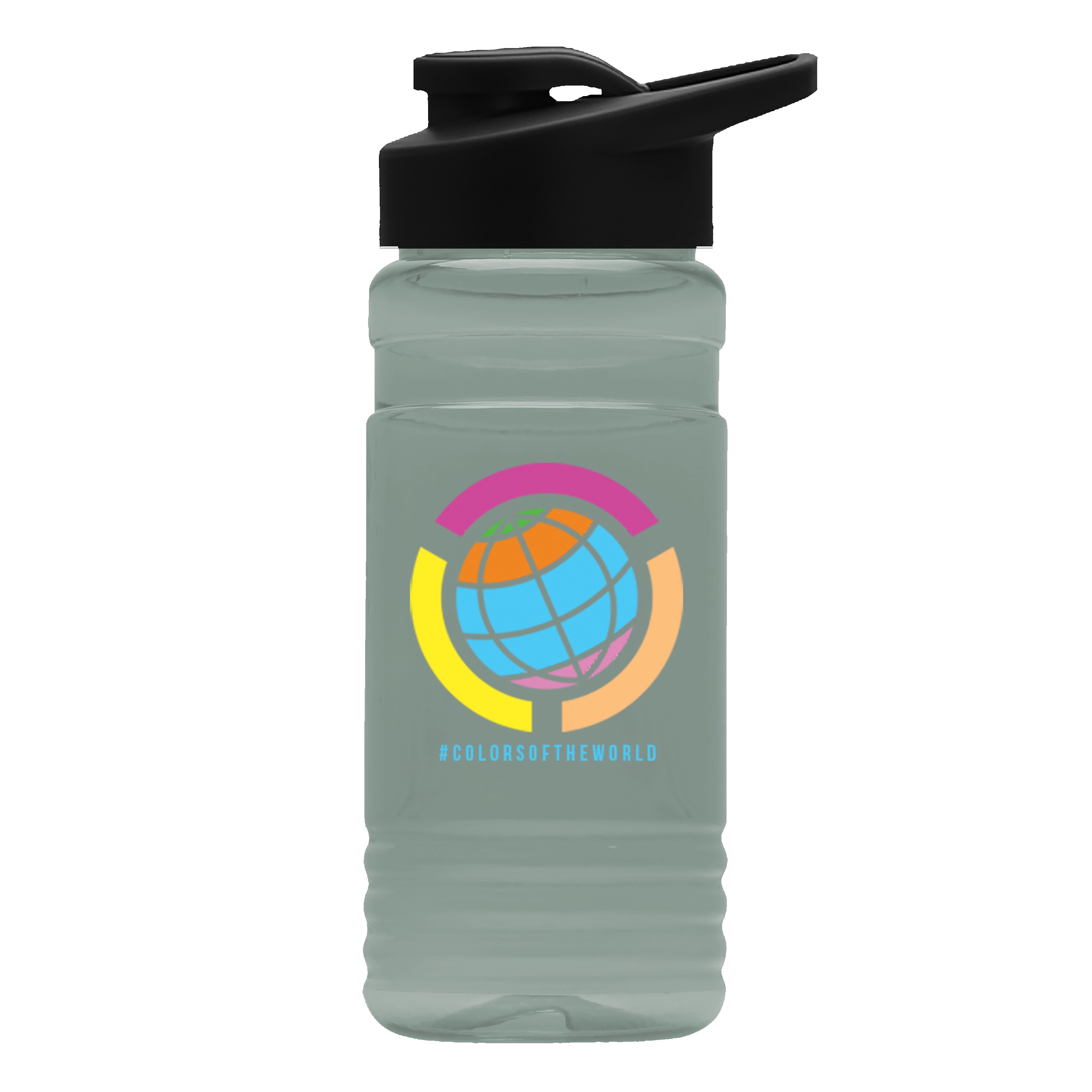 Garyline® RPET Bottle with Drink-Thru Lid - 20 oz. 2