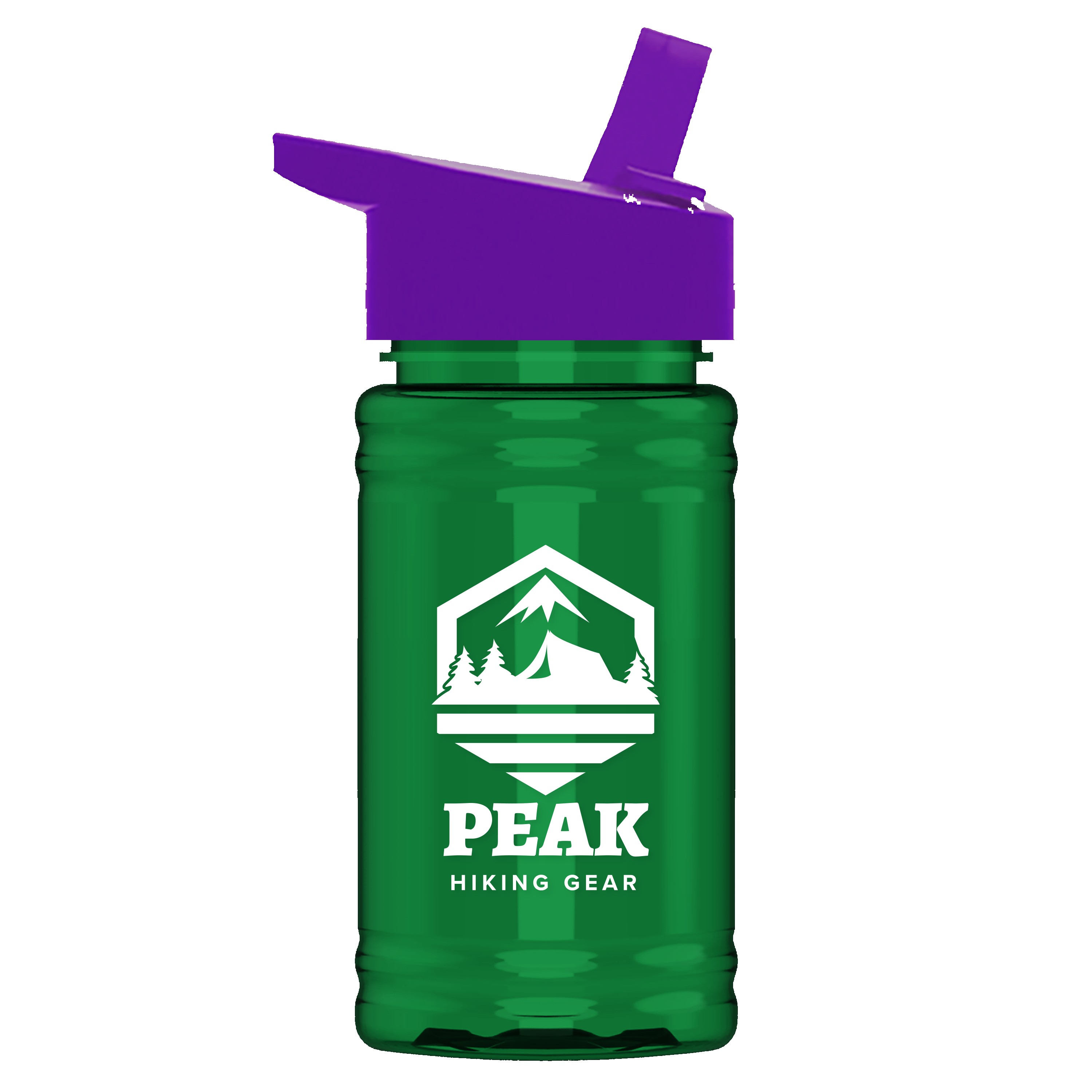 Garyline® Mini RPET Bottle with Flip-Straw Lid - 16 oz. 2