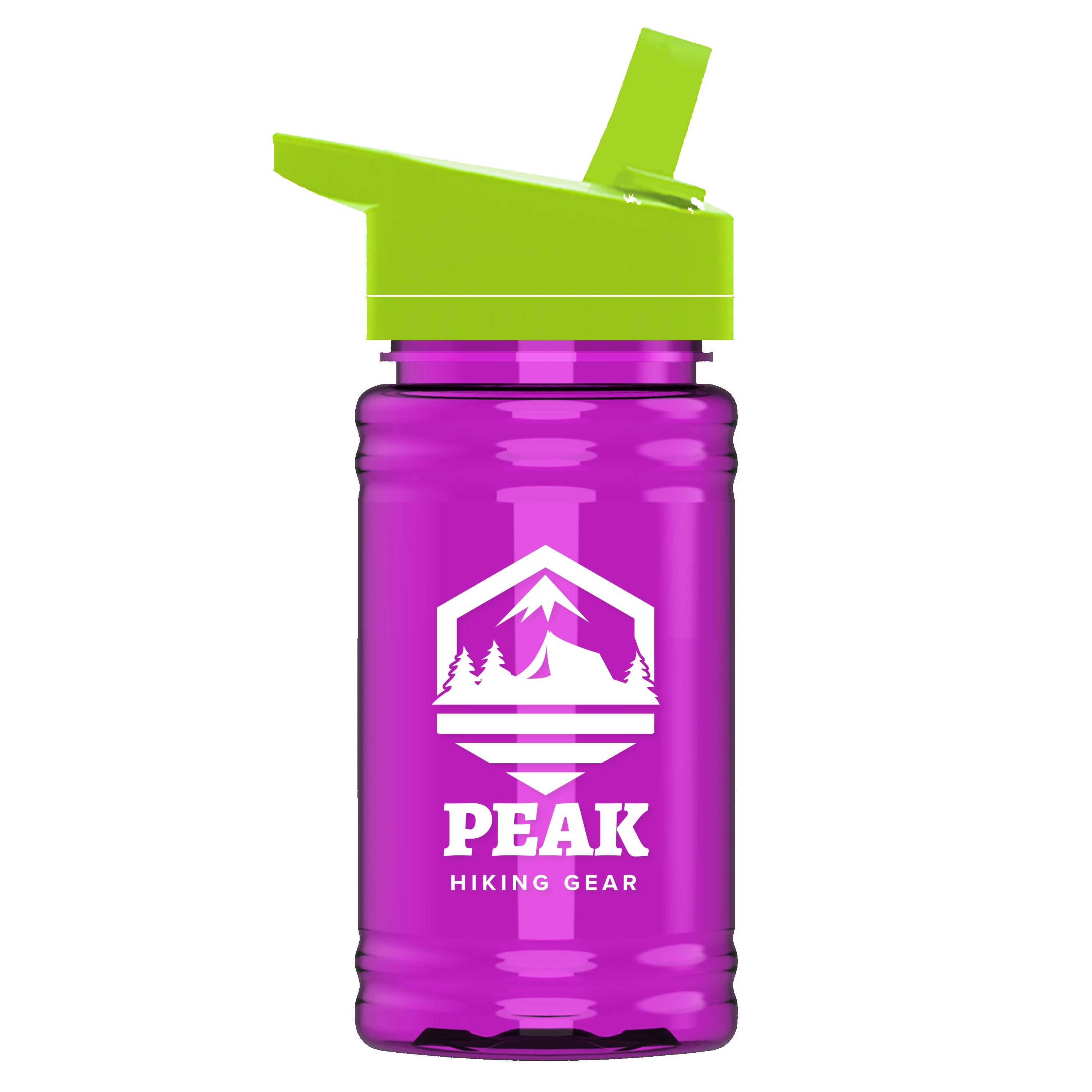 Garyline® Mini RPET Bottle with Flip-Straw Lid - 16 oz. 2