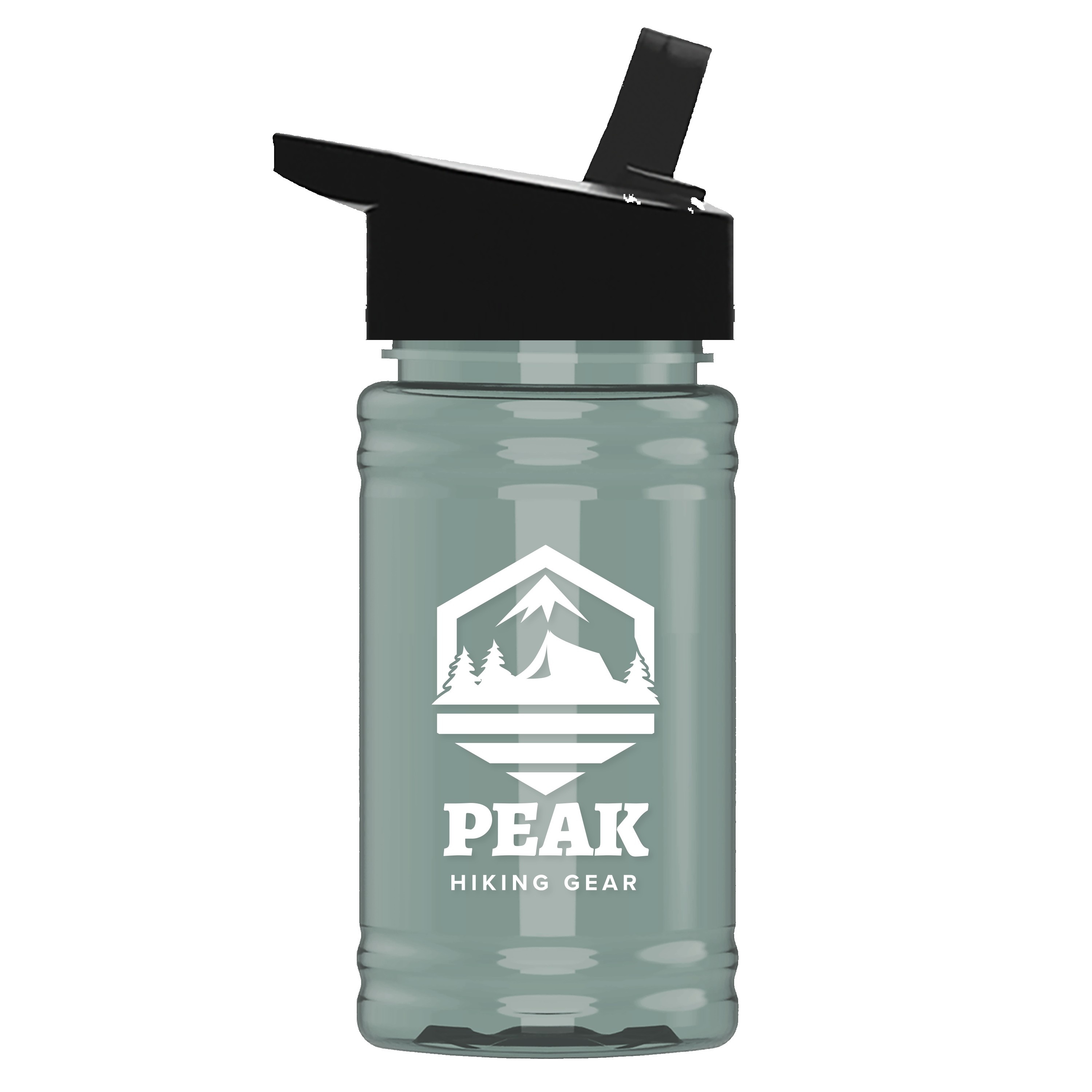 Garyline® Mini RPET Bottle with Flip-Straw Lid - 16 oz. 2