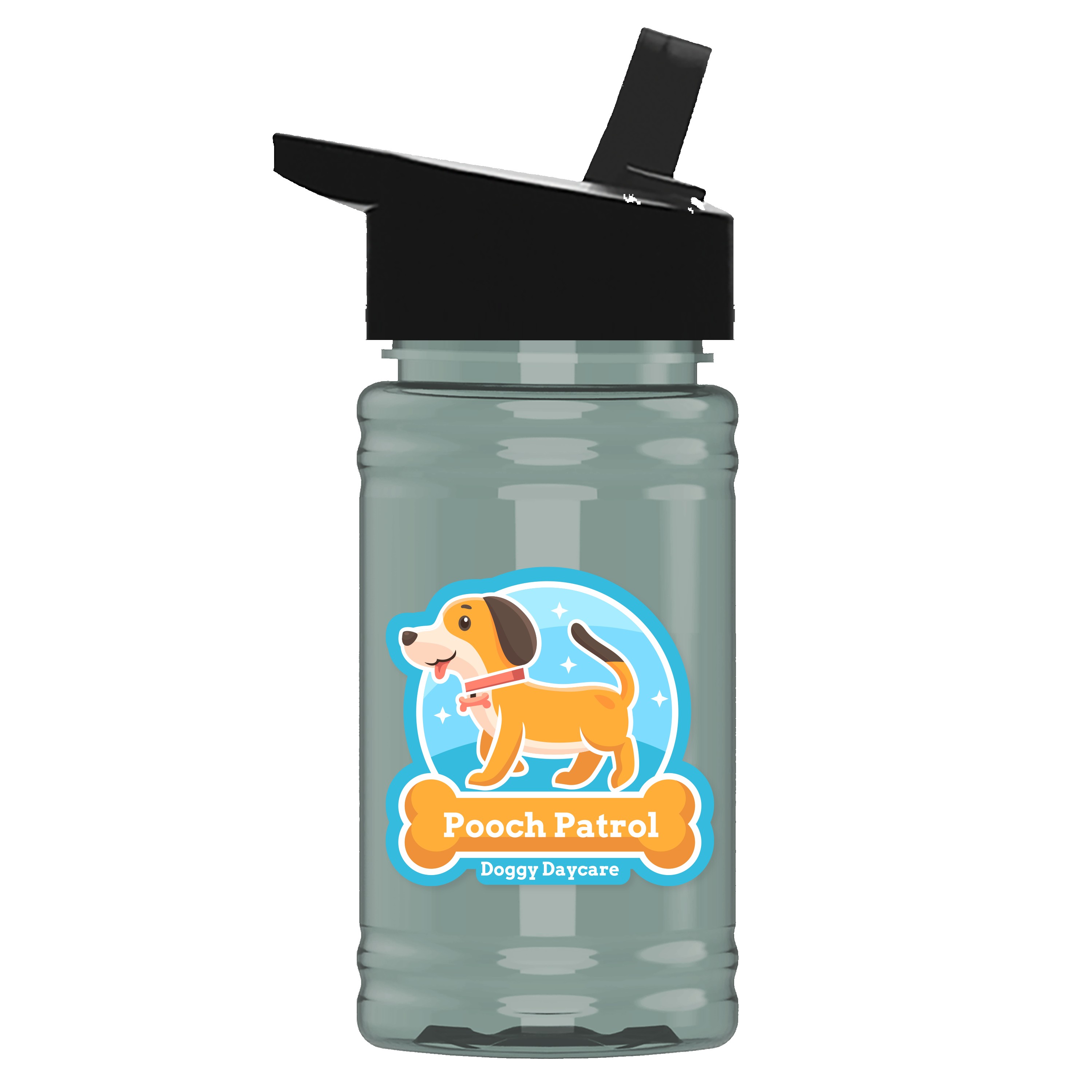 Garyline® Mini RPET Bottle with Flip-Straw Lid - 16 oz. 2