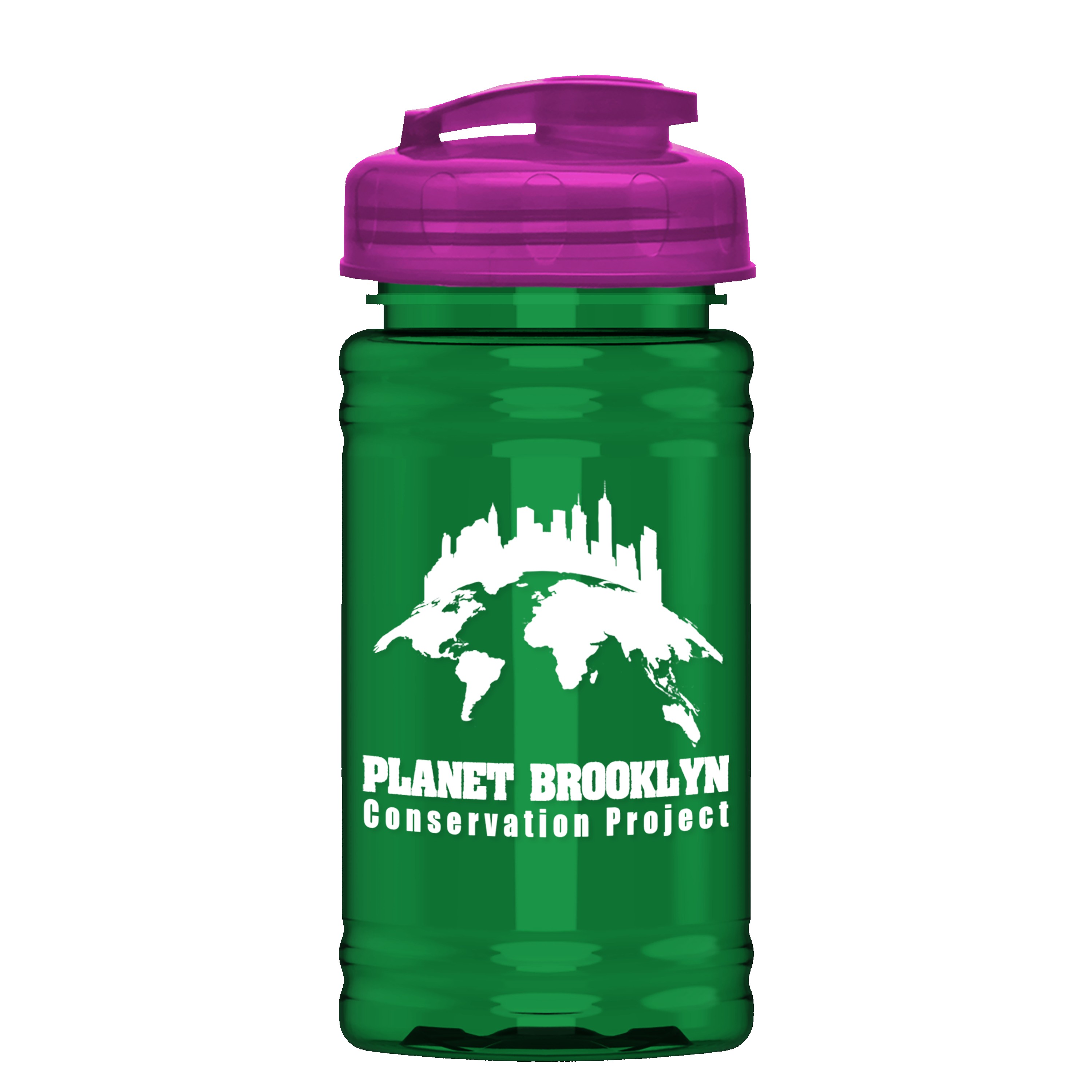 Garyline® Mini RPET Bottle with Flip-Top Lid - 16 oz. 2