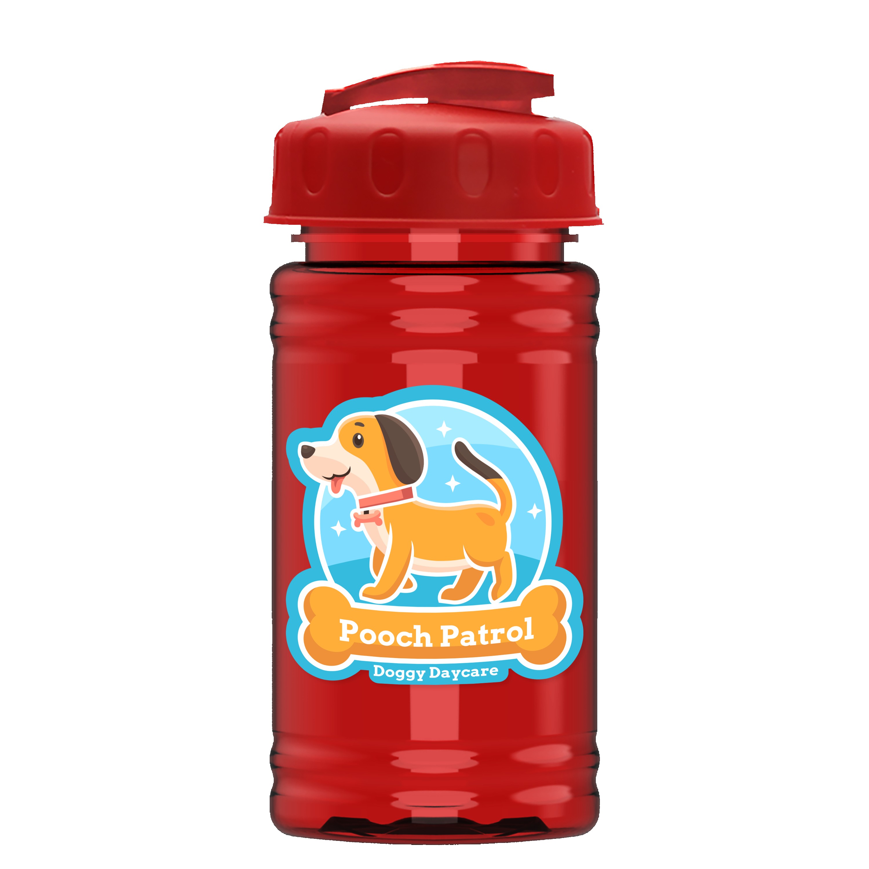 Garyline® Mini RPET Bottle with Flip-Top Lid - 16 oz. 2