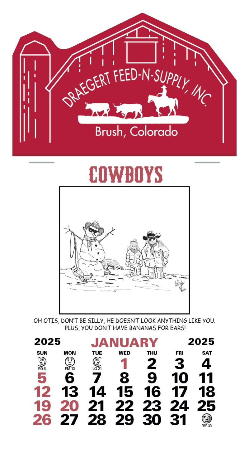 Press-N-Stick? Header Cowboy Calendar (12-Month) 1 Press-N-Stick? Header Cowboy Calendar (12-Month) 1
