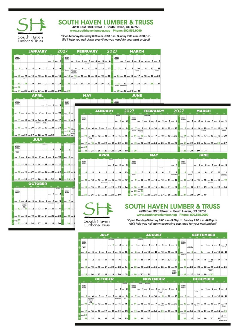 Triumph® Calendars Small Quantity Custom Span-A-Year Calendar 2 Triumph® Calendars Small Quantity Custom Span-A-Year Calendar 2