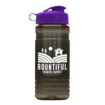 Garyline® Groove Tritan® Bottle with Flip-Top Lid and Infuser - 20 oz. - TRB20FI_smoke_bottle_violed_lid_frost_infuser_1c.png Garyline® Groove Tritan® Bottle with Flip-Top Lid and Infuser - 20 oz. - TRB20FI_smoke_bottle_violed_lid_frost_infuser_1c.png