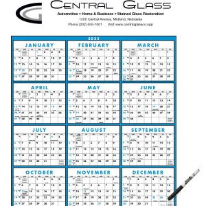 Triumph® Calendars Span-A-Year (Laminated with Marker) Calendar 2 Triumph® Calendars Span-A-Year (Laminated with Marker) Calendar 2