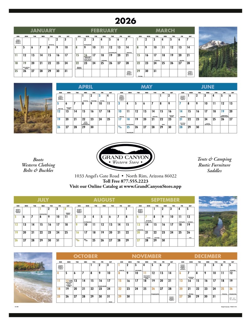 Triumph® Calendars Scenic Span-A-Year Calendar 2 Triumph® Calendars Scenic Span-A-Year Calendar 2