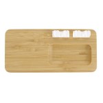 Bamboo 10W Wireless Charging Pad with Cable Organizer - Natural Bamboo 10W Wireless Charging Pad with Cable Organizer - Natural