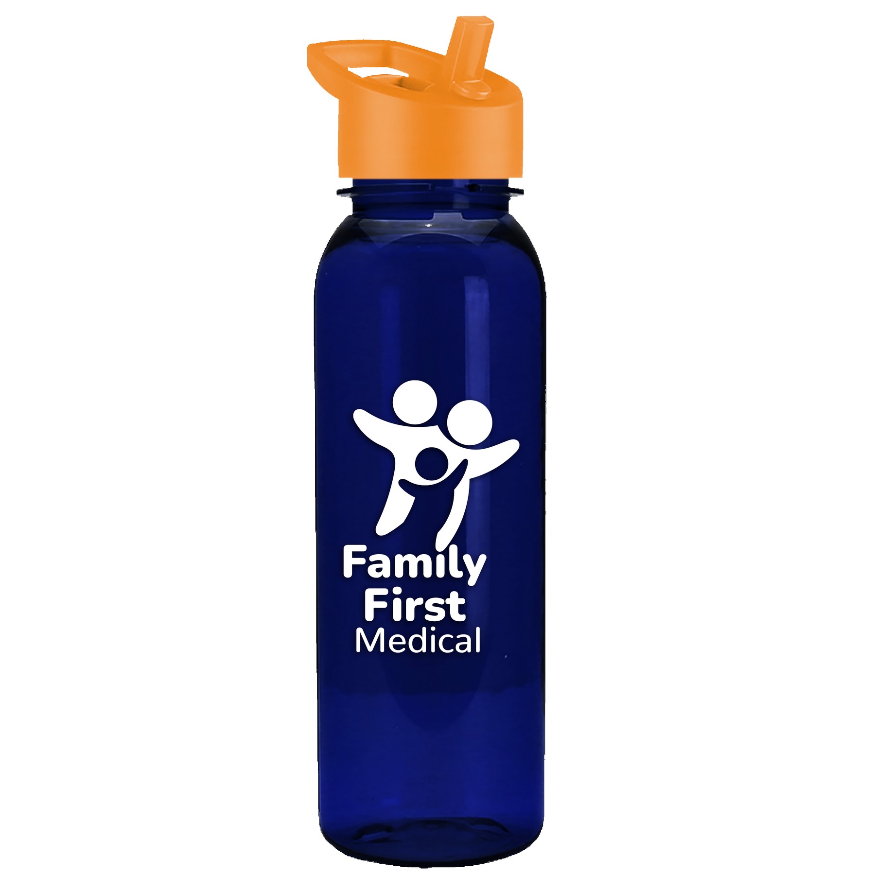 Garyline® Flat-Sided Tritan® Bottle with Flip-Straw Lid - 24 oz. 2