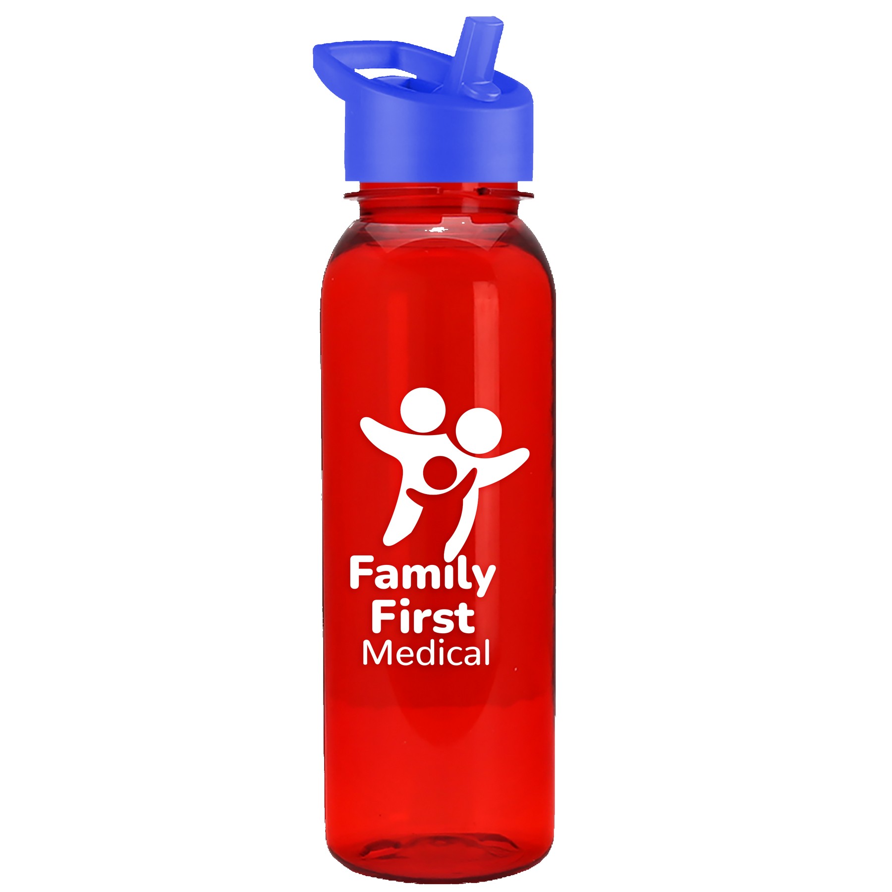 Garyline® Flat-Sided Tritan® Bottle with Flip-Straw Lid - 24 oz. 2