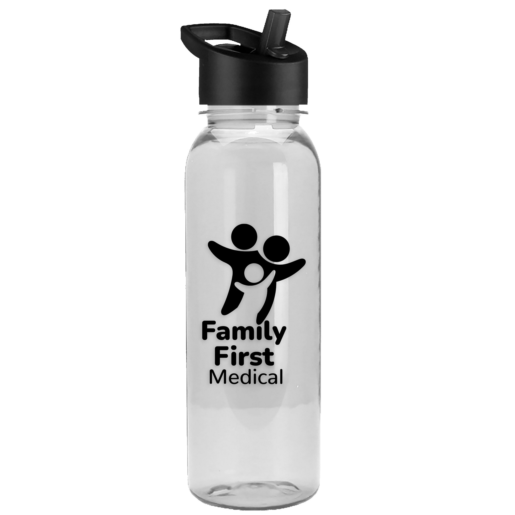 Garyline® Flat-Sided Tritan® Bottle with Flip-Straw Lid - 24 oz. 2