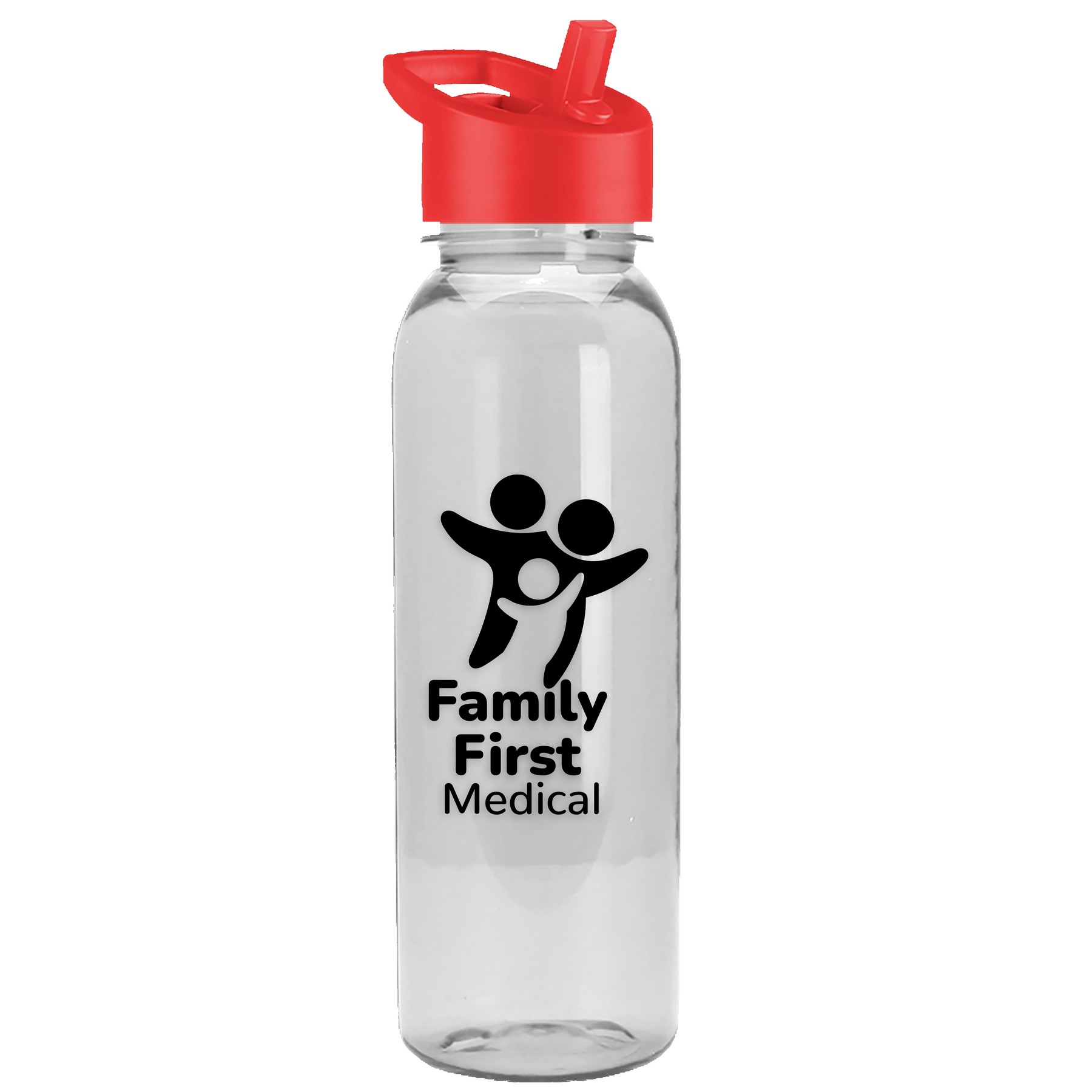 Garyline® Flat-Sided Tritan® Bottle with Flip-Straw Lid - 24 oz. 2