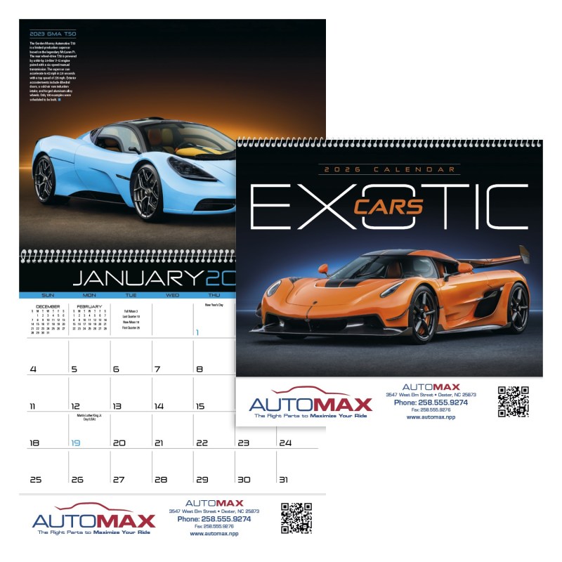 Triumph® Calendars Exotic Cars Calendar 2 Triumph® Calendars Exotic Cars Calendar 2