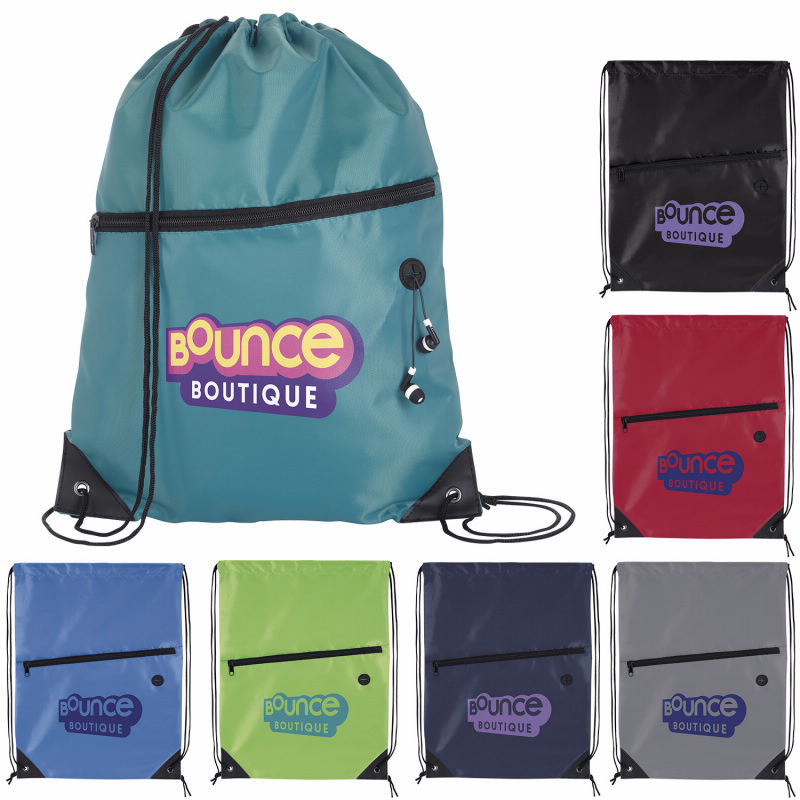 Good Value™ Front Zip Drawstring Backpack 2 Good Value™ Front Zip Drawstring Backpack 2