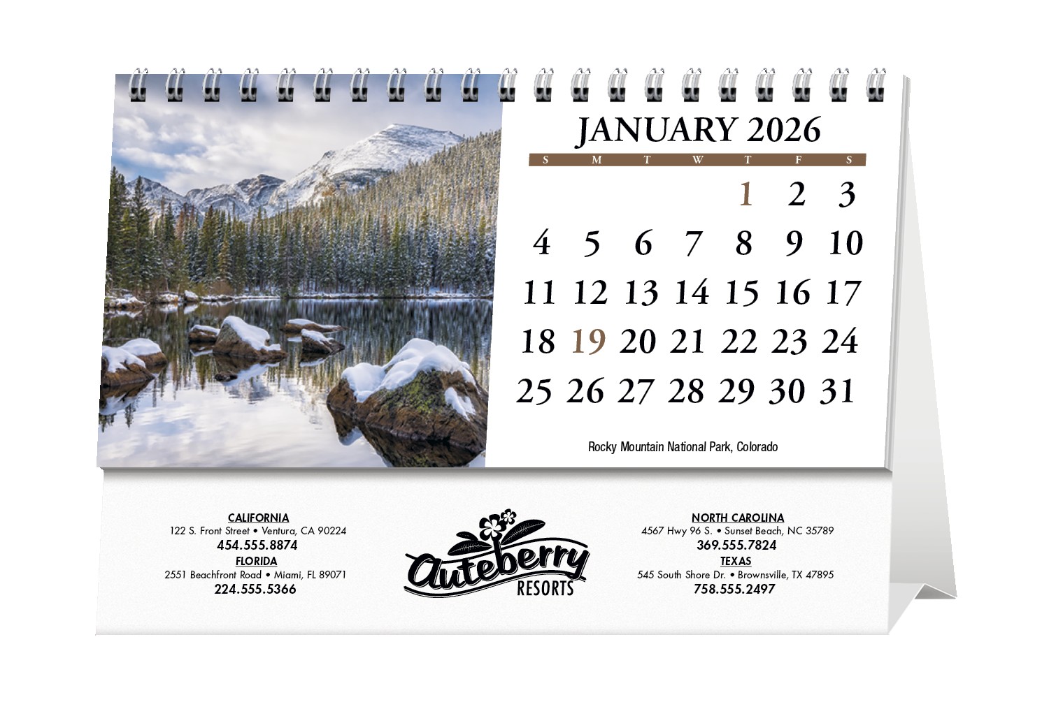 HotLine® Products Scenic America® Desk Tent Calendar 2