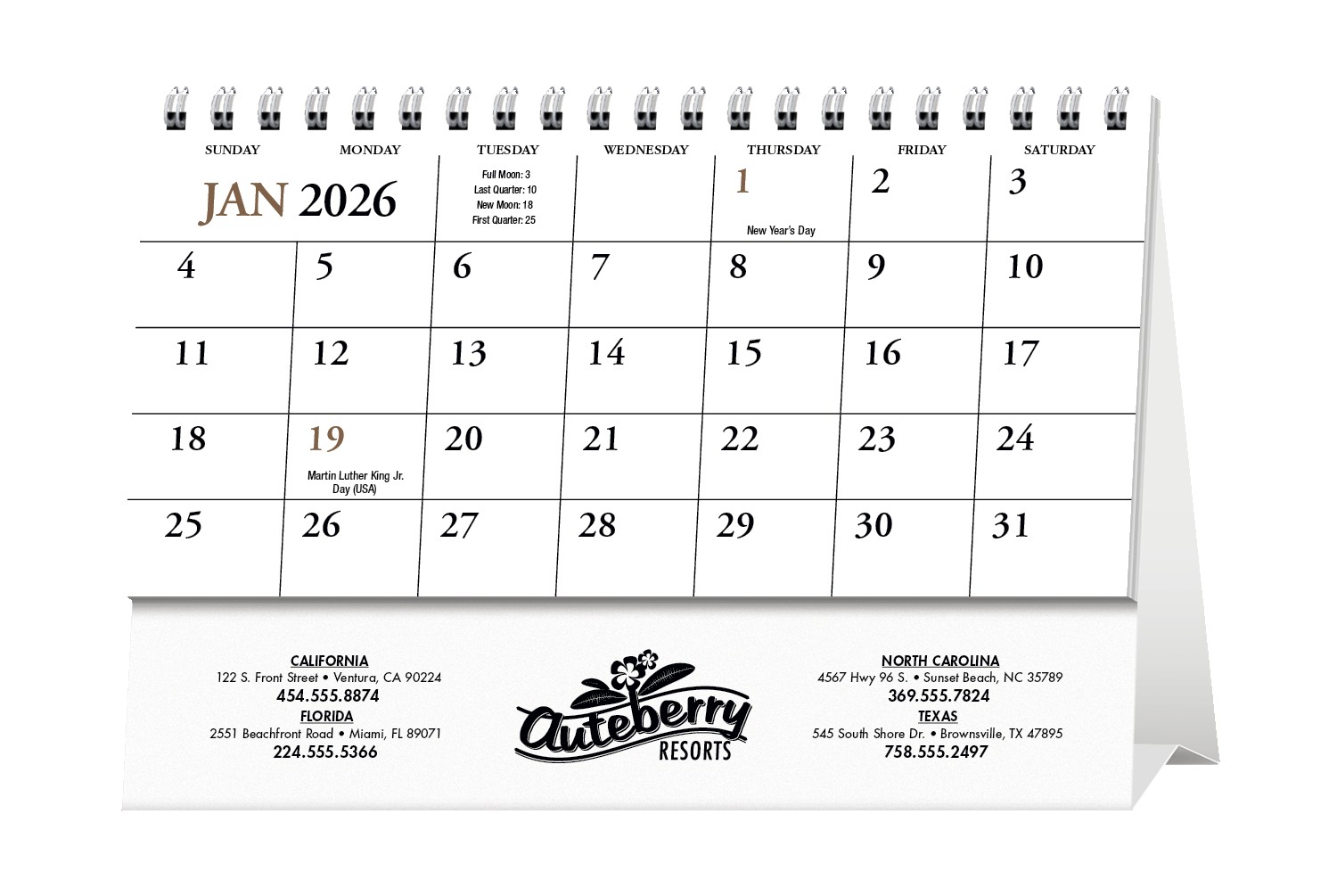 HotLine® Products Scenic America® Desk Tent Calendar 2