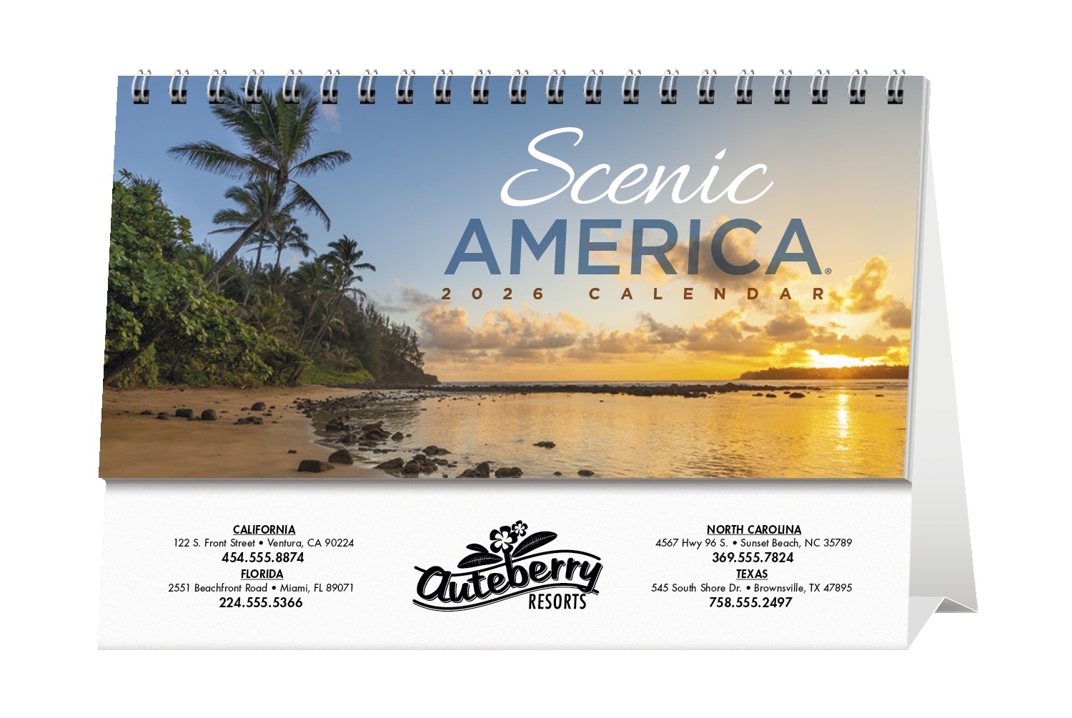 HotLine® Products Scenic America® Desk Tent Calendar 2