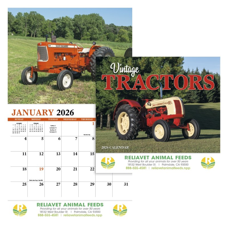 HotLine® Products Vintage Tractors Appointment Calendar - Stapled 2 HotLine® Products Vintage Tractors Appointment Calendar - Stapled 2