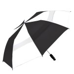 Shed Rain™ Windjammer® 58" Vented Auto-Open Jumbo Compact Umbrella - 2010 navy-white closed with sleeve image Shed Rain™ Windjammer® 58" Vented Auto-Open Jumbo Compact Umbrella - 2010 navy-white closed with sleeve image