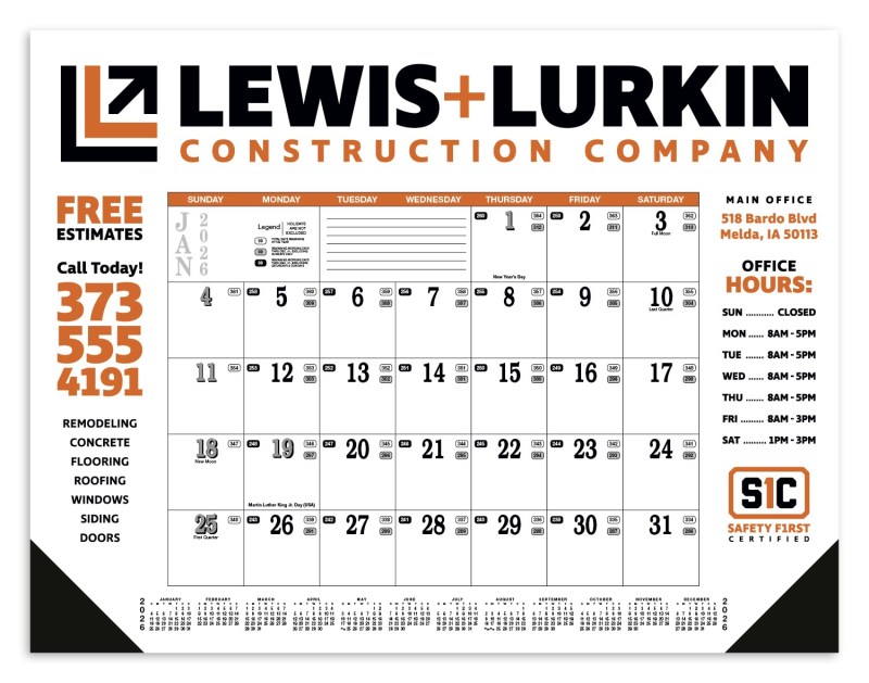 Skinner & Kennedy™ Contractor%27s Desk Pad Calendar 2 Skinner & Kennedy™ Contractor%27s Desk Pad Calendar 2