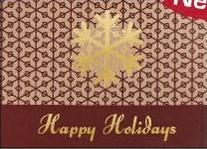 Premium-Gold Snowflake Happy Holidays Greeting Card (5"x7") 1 Premium-Gold Snowflake Happy Holidays Greeting Card (5"x7") 1