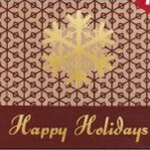 Premium-Gold Snowflake Happy Holidays Greeting Card (5"x7") 1 Premium-Gold Snowflake Happy Holidays Greeting Card (5"x7") 1