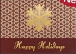 Premium-Gold Snowflake Happy Holidays Greeting Card (5"x7") 1 Premium-Gold Snowflake Happy Holidays Greeting Card (5"x7") 1