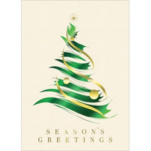 Premium-Brush Stroke Tree Holiday Greeting Card 1 Premium-Brush Stroke Tree Holiday Greeting Card 1
