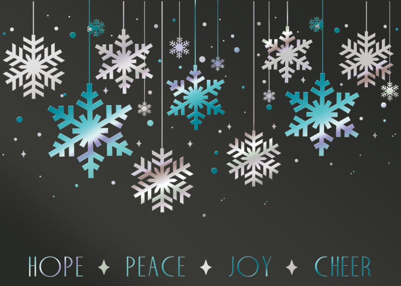 Classic-Hope, Peace, Joy, Cheer Holiday Greeting Card 1 Classic-Hope, Peace, Joy, Cheer Holiday Greeting Card 1