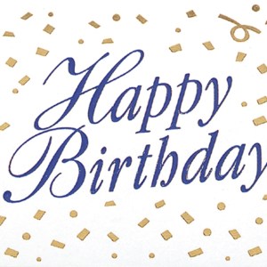 Happy Birthday Confetti Everyday Business Note Card (3 1/2"x5") 1 Happy Birthday Confetti Everyday Business Note Card (3 1/2"x5") 1