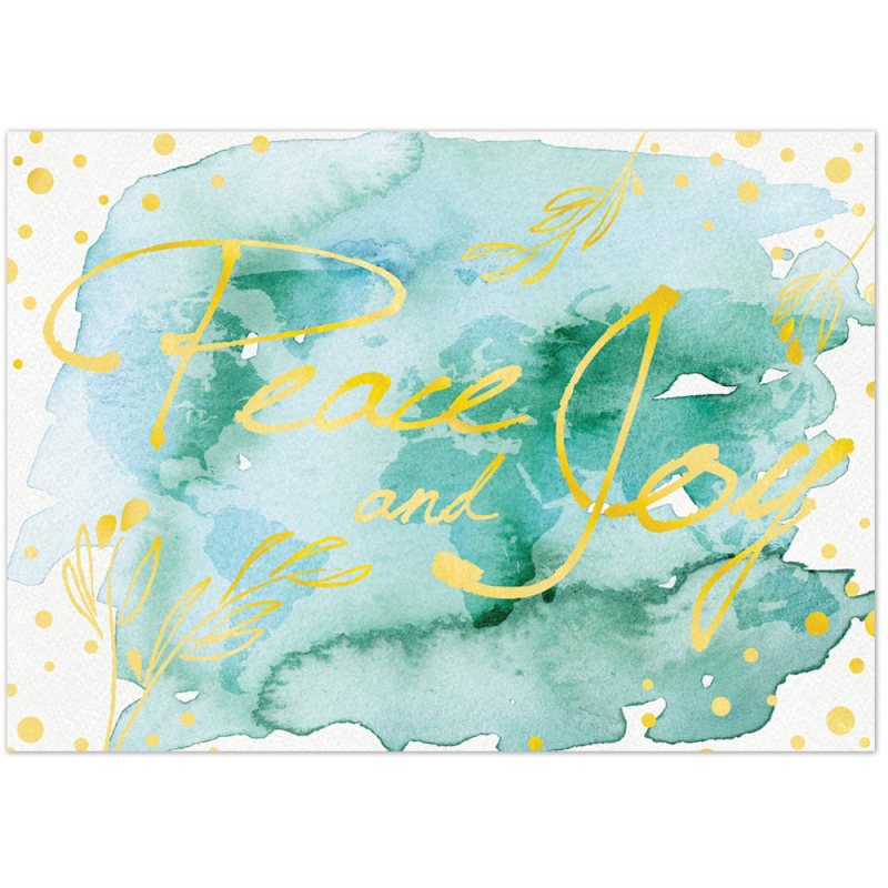 Premium-Watercolor Peace & Joy Holiday Greeting Card 1 Premium-Watercolor Peace & Joy Holiday Greeting Card 1
