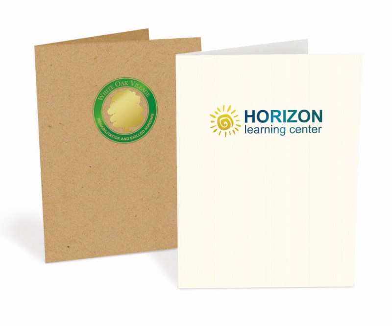 Foil Stamped Pocket Folders - Classic Papers - 2 Color Imprint 1 Foil Stamped Pocket Folders - Classic Papers - 2 Color Imprint 1