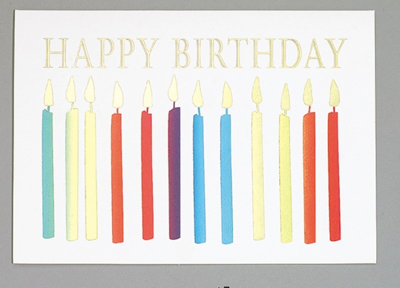 Happy Birthday Candles Everyday Greeting Card (5"x7") 1 Happy Birthday Candles Everyday Greeting Card (5"x7") 1