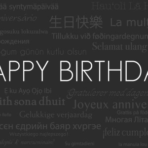 Horizontal Black Happy Birthday Everyday Greeting Card (5"x7") 1 Horizontal Black Happy Birthday Everyday Greeting Card (5"x7") 1