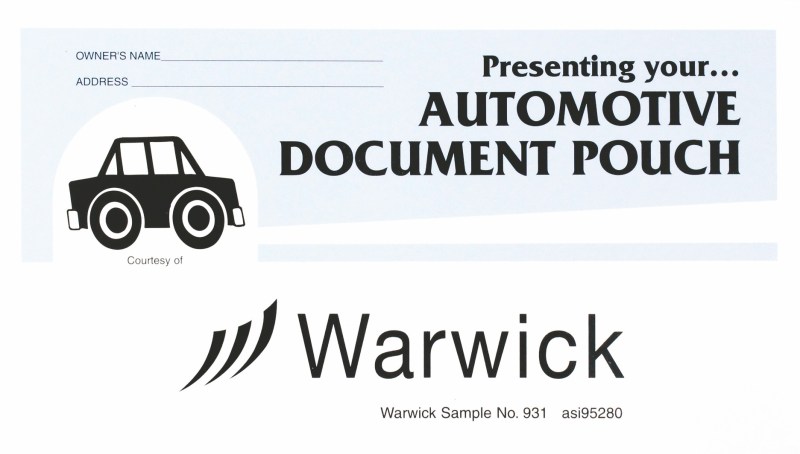 Stock Auto Document Pouch 1 Stock Auto Document Pouch 1