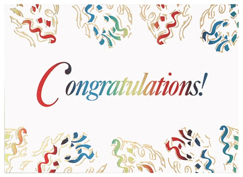 Congratulations Confetti Everyday Greeting Card (5"x7") 1 Congratulations Confetti Everyday Greeting Card (5"x7") 1