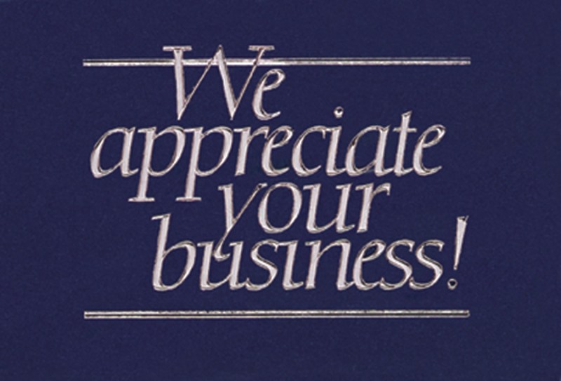 We Appreciate Your Business Everyday Note Card (3 1/2"x5") 1 We Appreciate Your Business Everyday Note Card (3 1/2"x5") 1