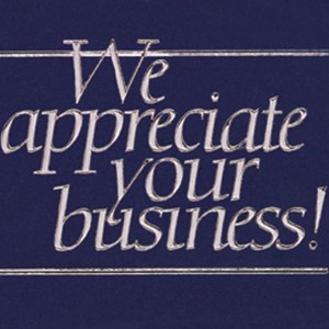 We Appreciate Your Business Everyday Note Card (3 1/2"x5") 1 We Appreciate Your Business Everyday Note Card (3 1/2"x5") 1