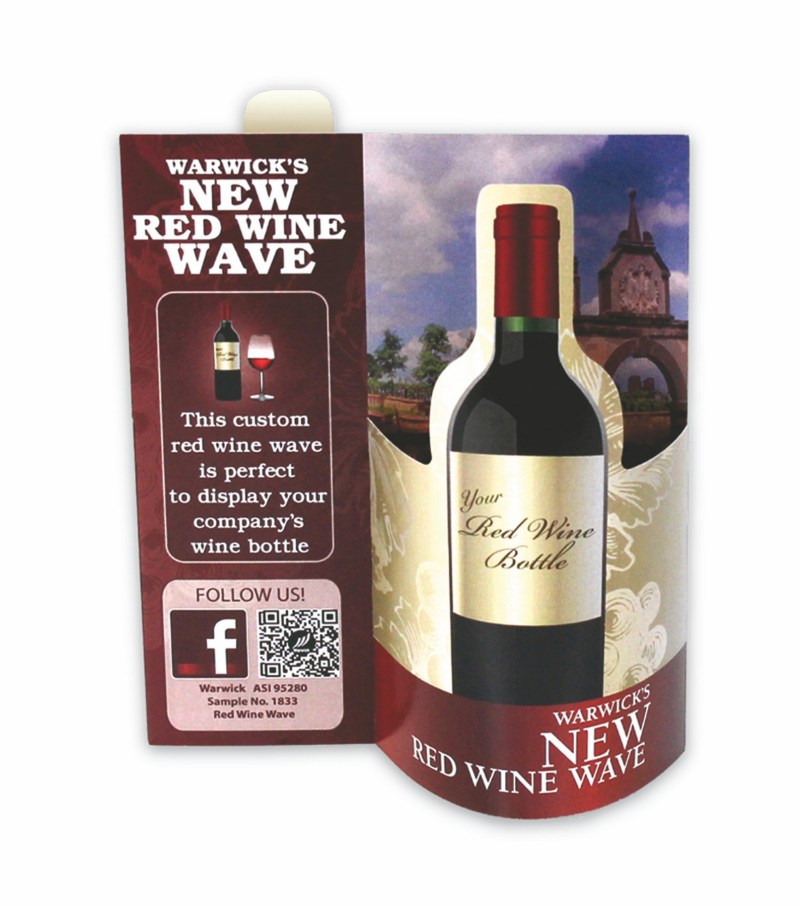 Red Wine 3-D Wave Table Tent 1 Red Wine 3-D Wave Table Tent 1