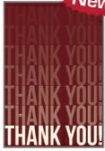 Thank You Words Business Note Card - 3 sizes 1
