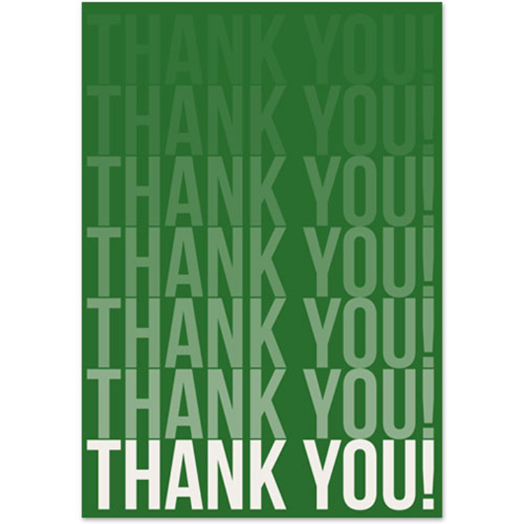 Thank You Words Business Note Card - 3 sizes 1
