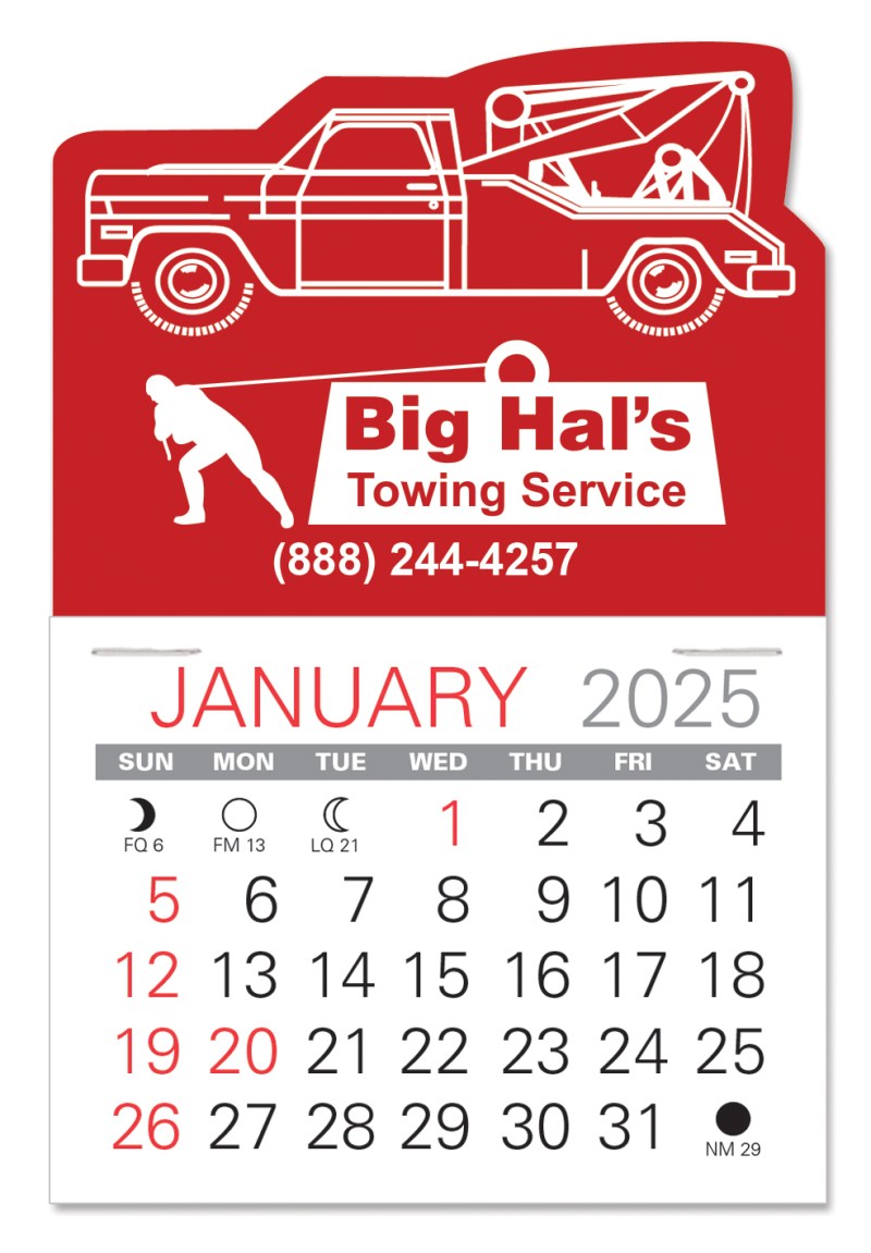 Tow-Truck Shape Value Stick Adhesive Calendar 1 Tow-Truck Shape Value Stick Adhesive Calendar 1