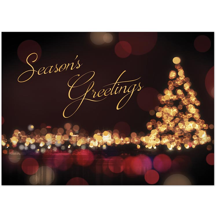 Classic-City Lights Holiday Greeting Card 1 Classic-City Lights Holiday Greeting Card 1